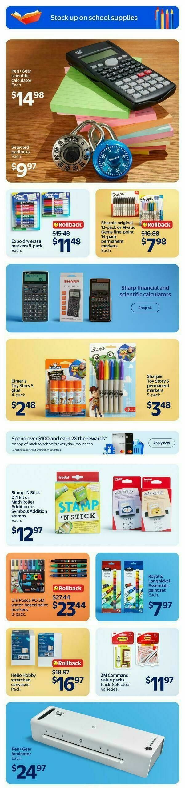 Walmart Back to School Flyer from August 6