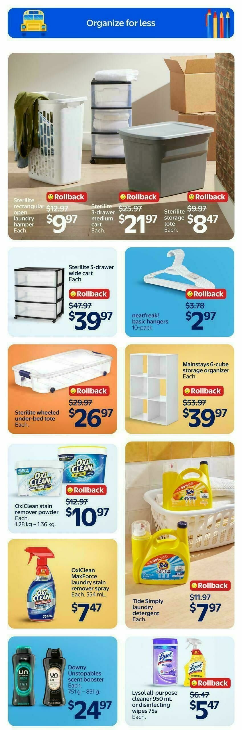 Walmart Back to School Flyer from August 6
