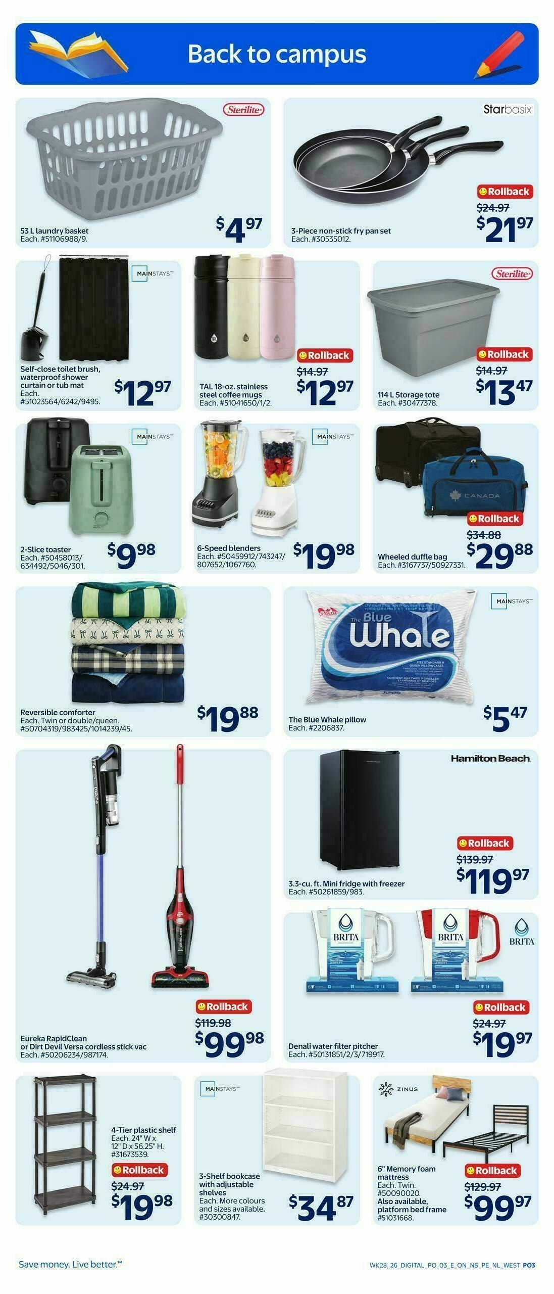 Walmart Back to School Flyer from August 6