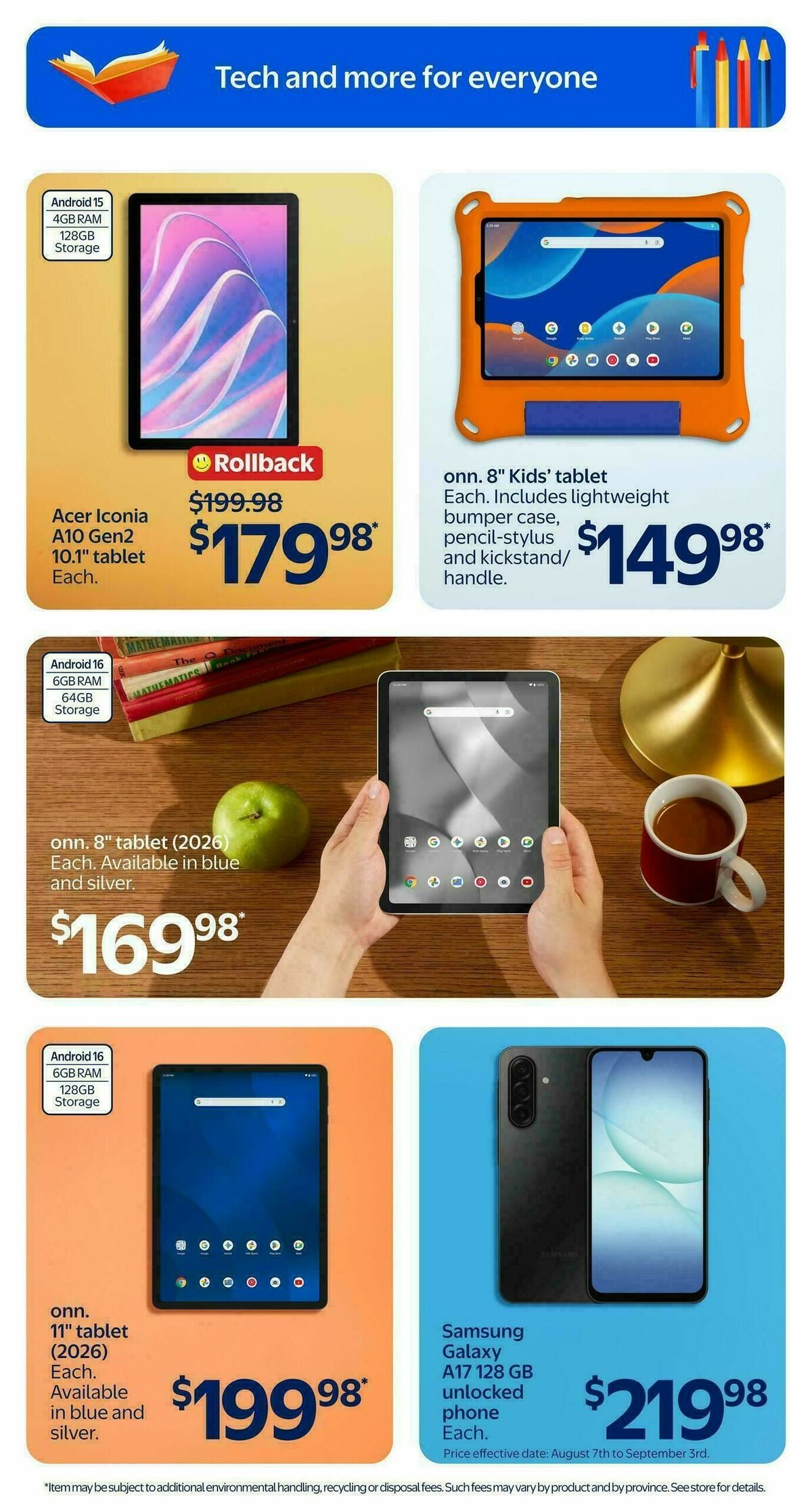 Walmart Back to School Flyer from August 6