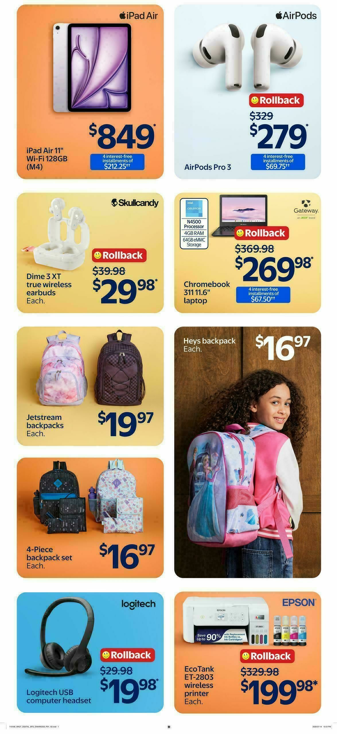 Walmart Flyer from August 13