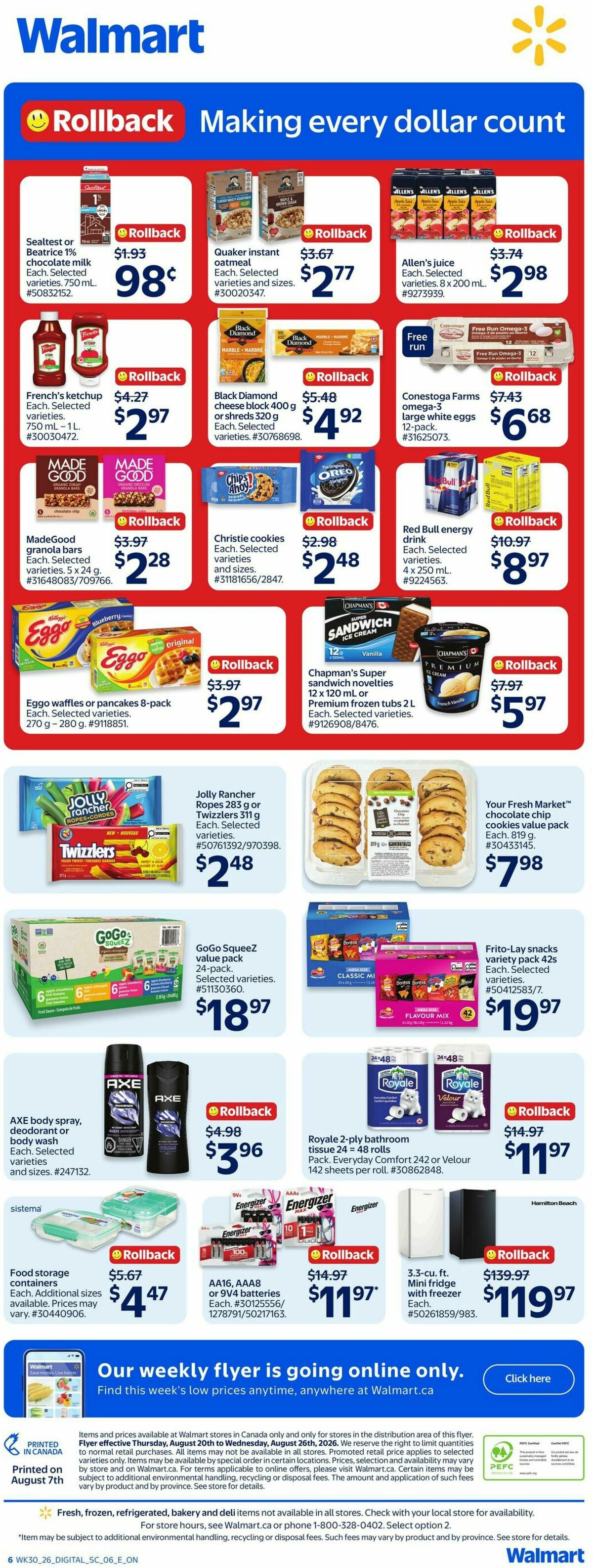 Walmart Flyer from August 20