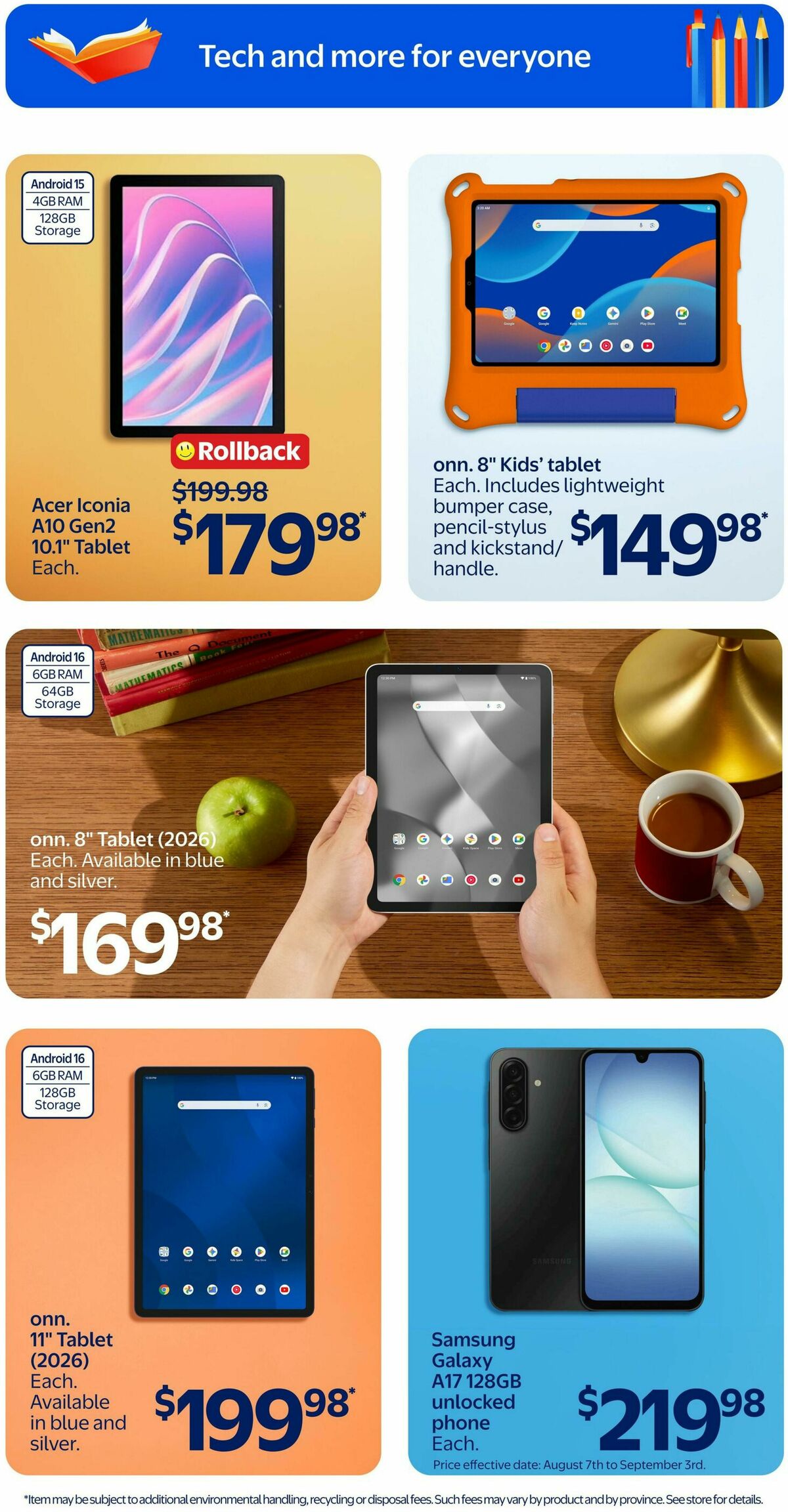 Walmart Back to School Flyer from August 20