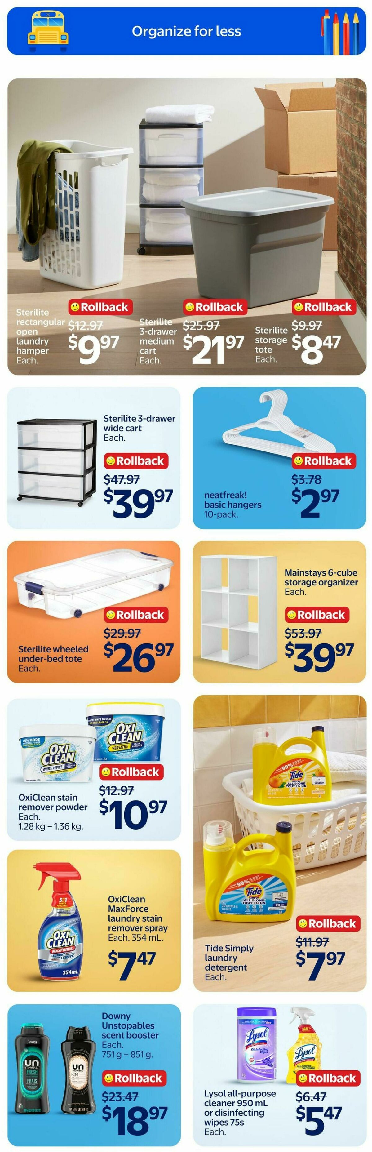 Walmart Back to School Flyer from August 20