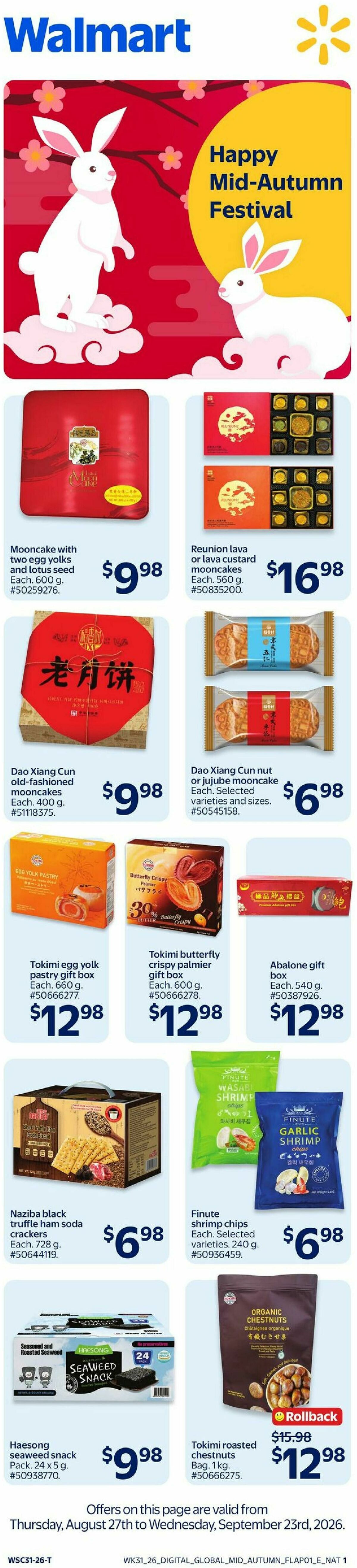 Walmart Mid-Autum Flyer from August 27