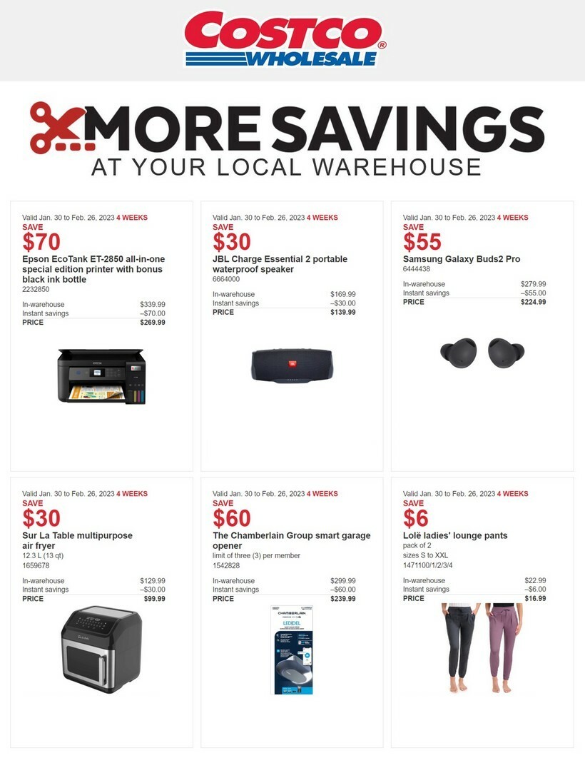 Costco Flyer from January 30