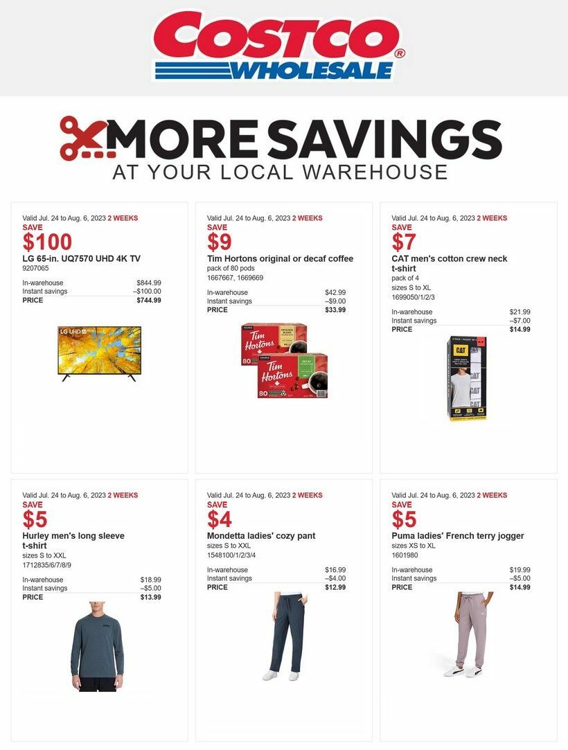Costco Flyer from July 24