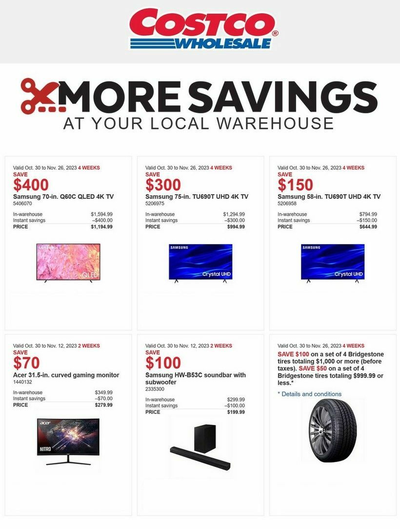 Costco Flyer from October 30