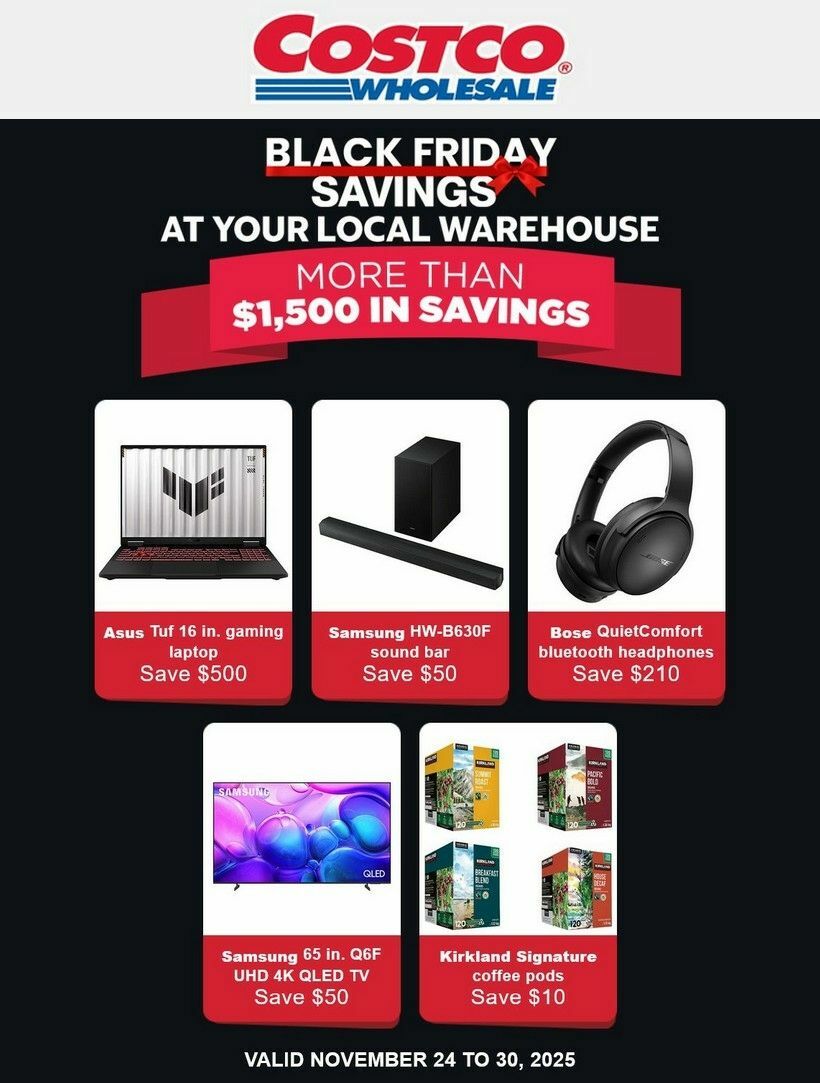 Costco Black Friday Flyer from November 24