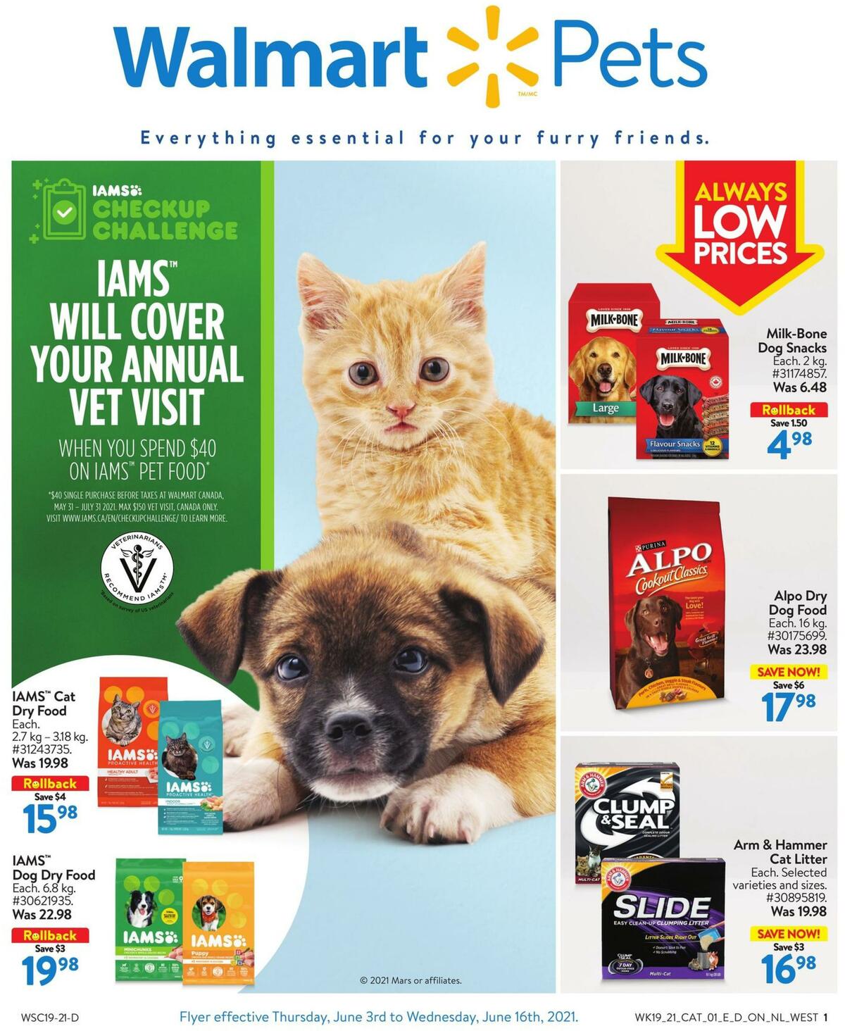 Walmart Pets Flyer from June 3