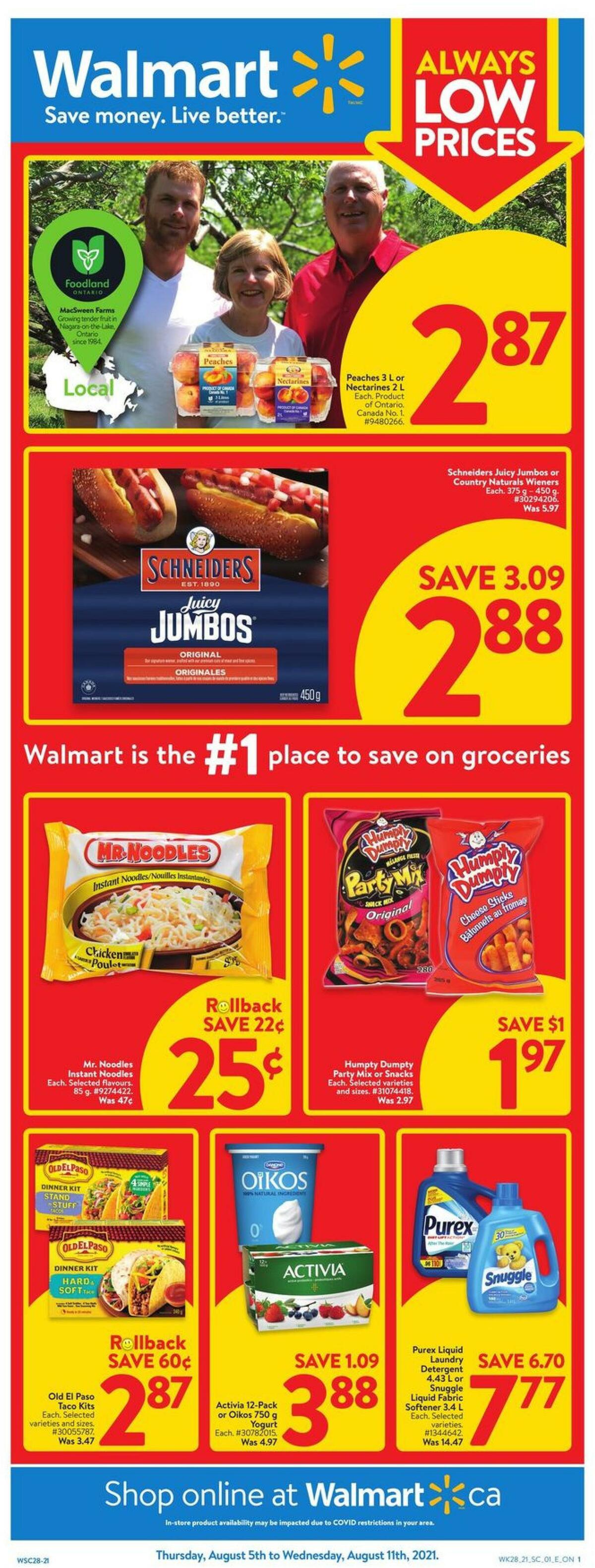 Walmart Flyer from August 5
