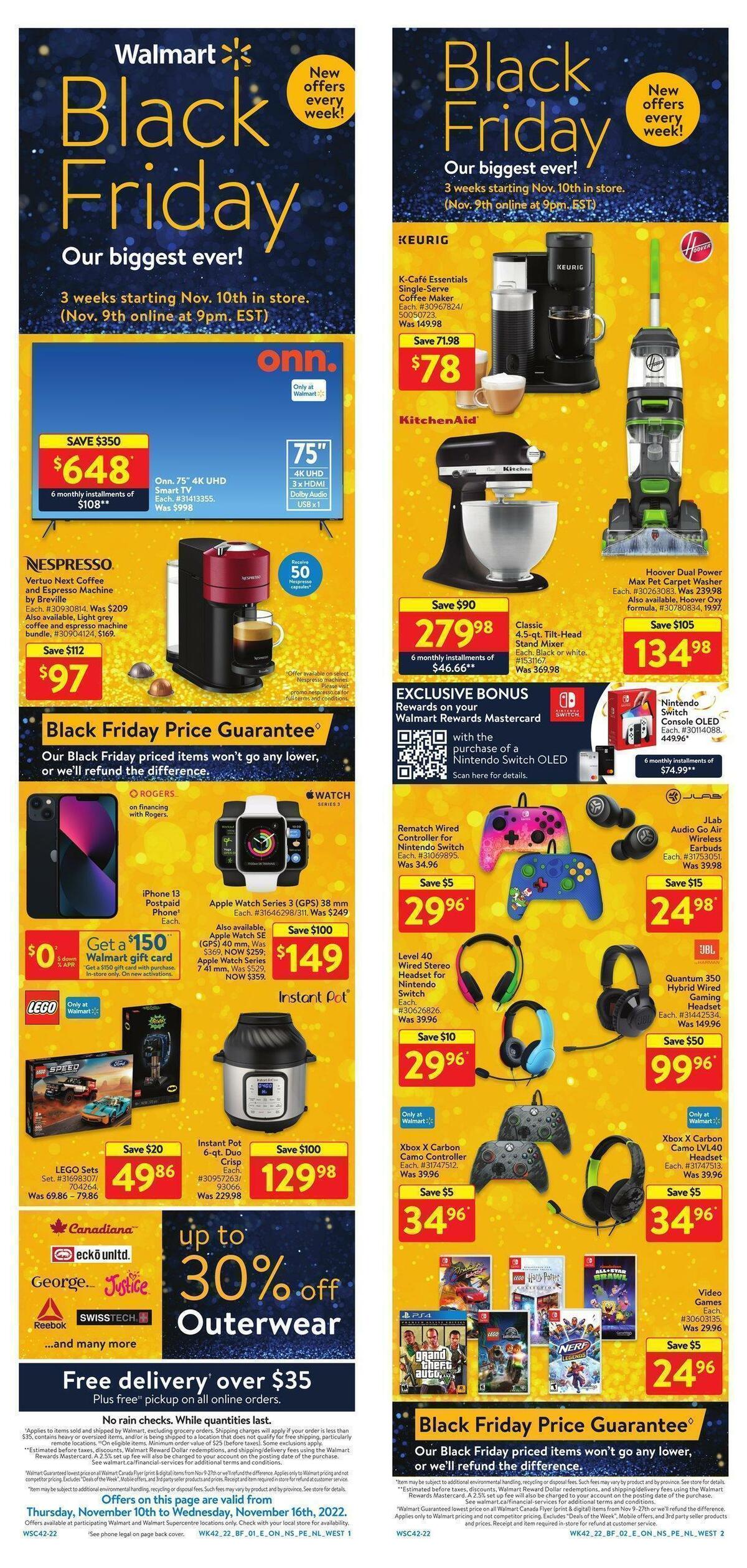 Walmart Black Friday Flyer from November 10