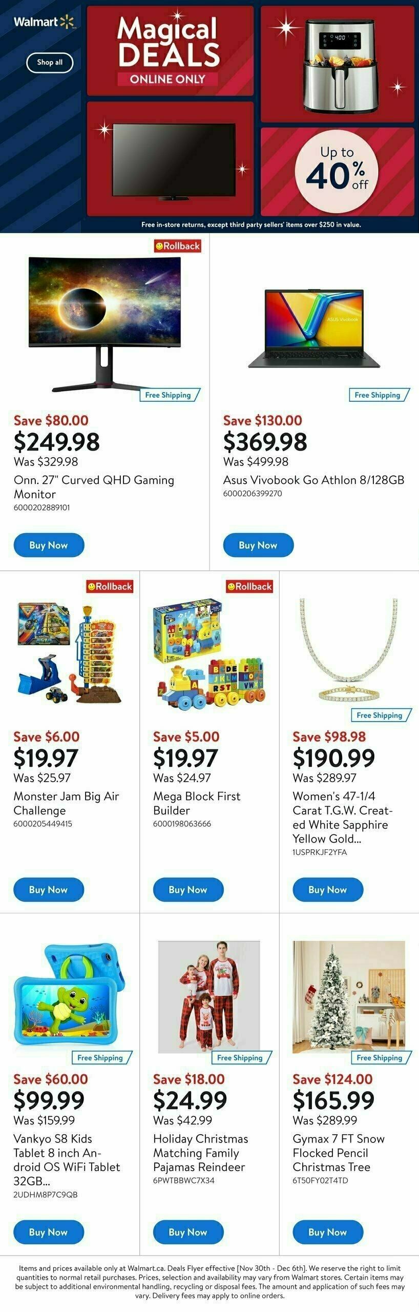 Walmart Deals Flyer Flyer from November 30